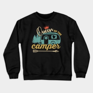 Queen Of The Camper Funny Camping Girl Crewneck Sweatshirt